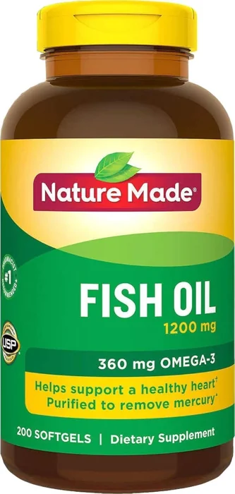 Nature Made Fish Oil 1200 mg 200-softgel bottle