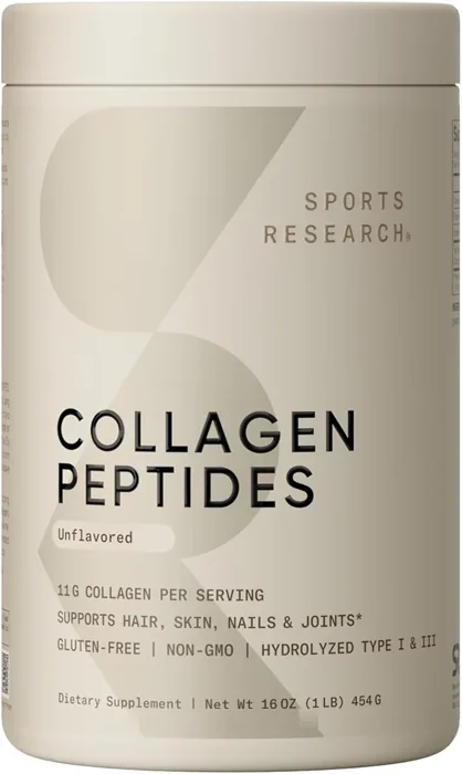 Sports Research Collagen Peptides unflavored 16 oz tub