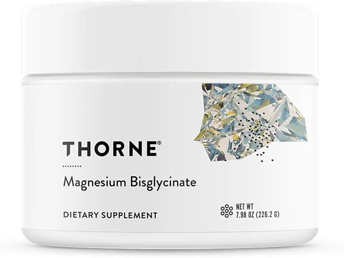Thorne Magnesium Bisglycinate powder tub, 7.98 oz